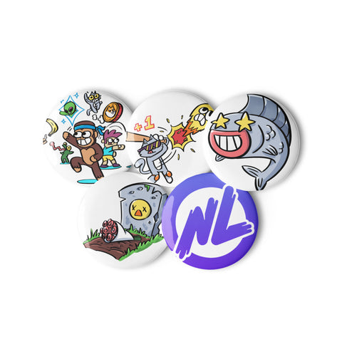 Set of Nifty League pin buttons