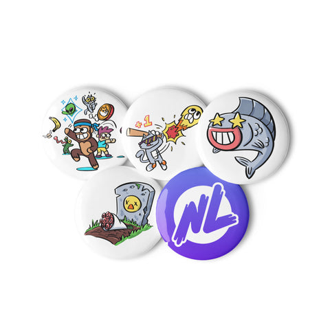 Set of Nifty League pin buttons