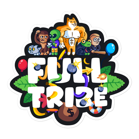 Full Tribe Dark Background Sticker - Nifty League
