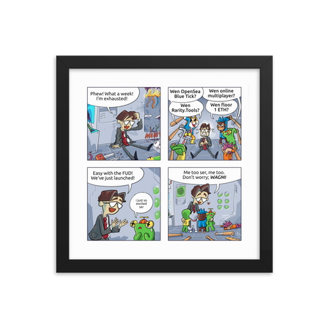 Comic #4 Framed Photo Paper Poster - Nifty League